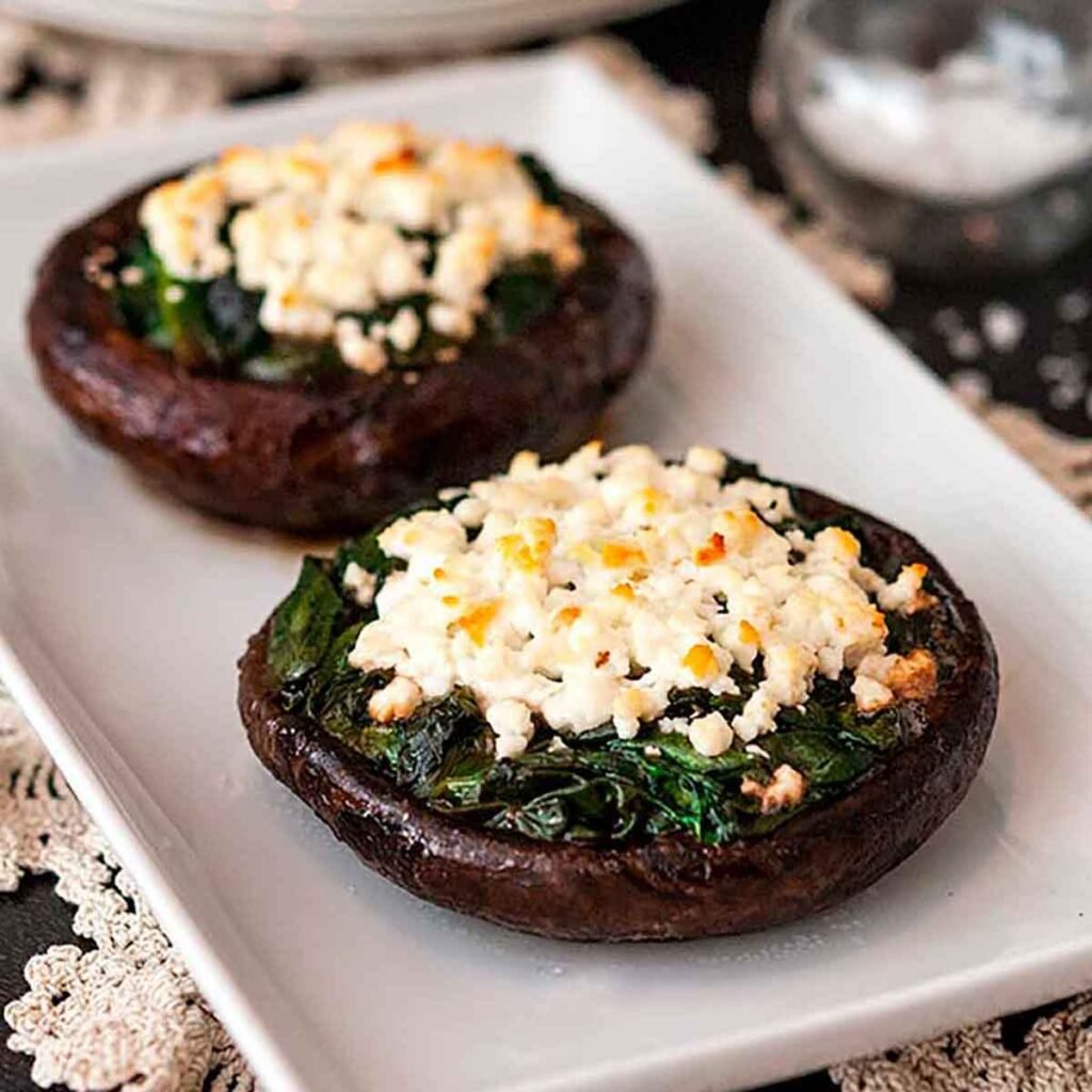 Spinach and Feta Stuffed Portobello Mushrooms