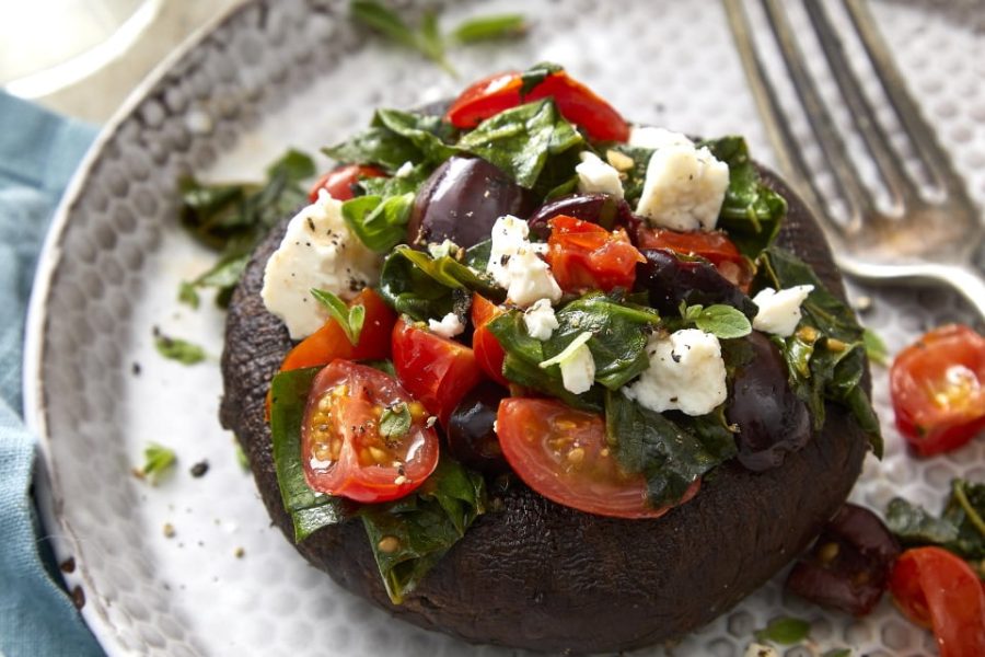 Spinach and Feta Stuffed Portobello Mushrooms