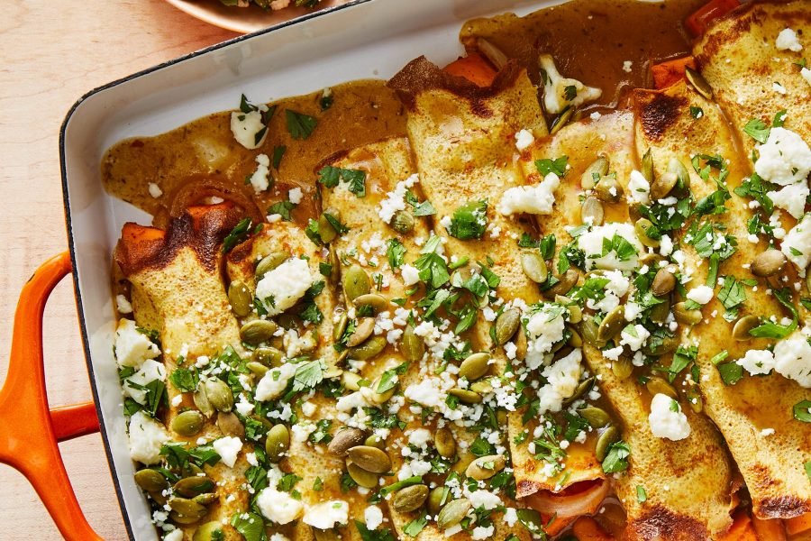Healthy and Delicious Sweet Potato and Black Bean Enchiladas Recipe: A Perfect Vegetarian Meal